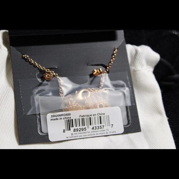 Coach Brand Rose Gold Necklace and Earring Set - Picture 7 of 7